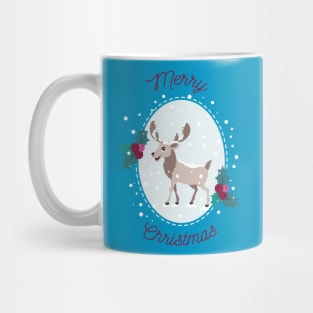 Merry Christmas - Moose and snow Mug